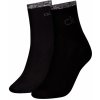 CALVIN KLEIN - ponožky 2PACK Shiny logo black color short - limitovaná edícia-39-42