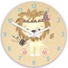 ModernClock Detské nástenné hodiny Ami Lev indián 30 cm viacfarebné