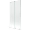 Mexen Velar L, 2-krídlová posuvná vaňová zástena 95 x 150 cm, 8mm číre sklo, biely profil, 896-095-003-01-20
