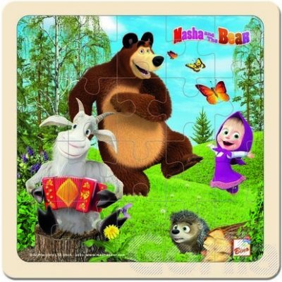 Máša a Medvěd s kozou: Puzzle 20 dílků - Bino
