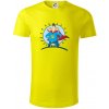 Ocko superman - dievča a dievča - Tričko z organickej bavlny - L ( Citrónová )