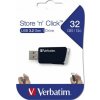 Verbatim USB flash disk, USB 3.0, 32GB, Store N Click, čierny, 49307, USB A, s výsuvným konektorom
