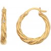 Hot Diamonds Moderné pozlátené náušnice kruhy s diamantmi Jac Jossa Soul DE673