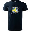 Volejbal lopta v triku - Tričko extra veľké (5-8XL) - 5XL ( Tmavomodrá (veľmi tmavá - skoro čierna) )