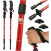 Trekingové palice na nordic walking skladacie 2 kusy červené