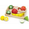 Viga Detská drevená sada na krájanie ovocia Viga