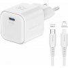 SWISTEN sieťový adaptér 1x USB-C 35 W PD, biely + dátový kábel USB-Clightning 1,2 m, biely 22070240