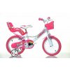 Detský bicykel 14 Dino UNICORN bielo/ružové