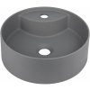 Deante Silia umývadlo 36x36 cm okrúhly pultové umývadlo antracitová CQS_TU4B