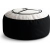 Sablio Taburet Circle Logo 1 Biela: 40x50 cm
