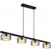 GLOBO 16055-4HS HIGGINS závesné svietidlo 4xGX53 6W 400/270lm 1800K čierna, dymová