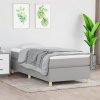 Box spring postel s matrací světle šedá 90x190 cm textil Šedá 3144482