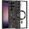 Techsuit Luxury Glitter MagSafe puzdro pre Samsung Galaxy S23 Ultra – čierne
