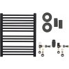 CERANO - Kúpeľňový radiátorový set Antonio - ústredné vykurovanie - bočné pripojenie - 351W - čierna matná - 660x550 mm CER-663289