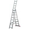 PROPER Rebrík PRO AL 3x8 priečok 5,5m (Univerzálny trojdielny hliníkový rebrík 3x8 priečkový )