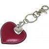 Mondo Italia Kožená kľúčenka srdce tmavočervená Made in Italy Červená