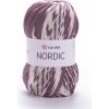Yarn Art příze Nordic 665 starofialová a krémová