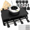 Fondue, kontaktný, raclette elektrický gril Zilan 3v1 Multiple Fondue Set čierny 1400 W
