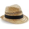 Beechfield Slamený klobúk Summer Trilby - Natural | S/M