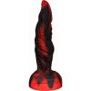 OgazR Hell Dong - dildo s drážkami - 20 cm (červený)