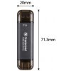 Transcend ESD310C 256GB, External SSD, USB 10Gbps, Type C/A