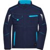 James & Nicholson Bunda JN 853 Color, softshellová , zimní COT020853o5115-navy/turquo 5XL Navy/tyrkysová