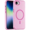 AppleMix Kryt pre Apple iPhone SE (2025) - Podpora MagSafe - plast/guma - priehľadný ružový