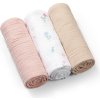 BabyOno Mušelínové super mäkké 70x70 cm Púdrová Flowers 3 ks