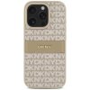 Kryt na mobil DKNY PU Leather Repeat Pattern Tonal Stripe Zadný Kryt pre iPhone 16 Pro Max Pink (DKHCP16XPRTHSLP)