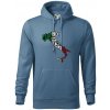 Mapy - názvy miest - Taliansko - Mikina pánska Cape s kapucňou - 3XL ( Denim )