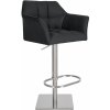 Design-Shop Barová stolička Damaso E - filc, nerez rám - Antracit