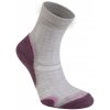 BRIDGEDALE Dámske trekingové ponožky HIKE ULTRALIGHT T2 MERINO PERFORMANCE CREW baklažánové - fialové Veľkosť: 41-43