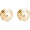 biju biju Pozlátené náušnice z chirurgickej ocele 14k, masívne guličky 1003124