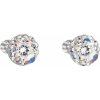 Strieborné náušnice kôstky Swarovski elements 31336.2 krystal ab