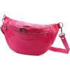 Luka 24-017 purpurová dámska kožená kabelka na opasok, crossbody 37 x 22 x 11 cm