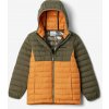 Chlapčenská bunda Columbia Powder Lite II Hooded Jacket - sunstone/stone green