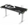 ULTRADESK Herný stôl FORCE SNOW - biely, 166x70 cm, 76.5 cm, s XXL podložkou pod myš, držiak slúchadiel aj nápojov, RGB UDESK-FO-WW