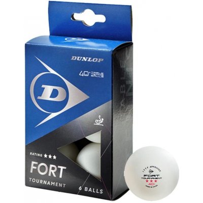 Loptičky na stolný tenis Dunlop Fort Tournament 40+*** (6 ks) biely (0045566500625)