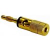 reproduktorový konektor * pozlátený * čierny