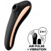 Satisfyer Dual Kiss nabíjací vaginálny a klitorisový vibrátor čierny