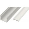 Animadomus Hliníková lišta LL-04 na LED osvetlenie s krytkou Hliník strieborný Číra 3 m