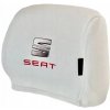 Seat Poťahy na opierky hlavy s logom 2 ks biele