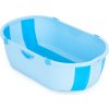 ECOTOYS Skládací dětská vanička Pirko s pruhy modrá