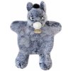 Plyšový somárik na bábkové divadlo Donkey Puppet Sweety Mousse Histoire d’ Ours sivý 25 cm od 0 mes