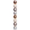MagicHome Vianoce Gule MagicHome Vianoce, 8 ks, bielo-strieborné-bronzové, na vianočný stromček, 5 cm, sellbox 36 túb