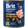 Konzerva Brit premium by Nature Chicken & Hearts 800 g