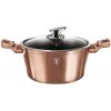 BERLINGERHAUS Kastrol s mramorovým povrchem a poklicí 30 cm Rosegold Metallic Line BH-6194