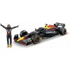 Bburago - RACE Formula F1 s figúrkou jazdca, Oracle Red Bull Racing RB19 (2023), #1 Verstappen, 1:24