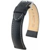 Kožený remienok Hirsch Boston L 01302050-2, čierny, telecia koža, dĺžka L, Quick Release 18 mm