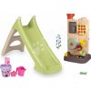 Set šmykľavka s vodnou hrou a hracia stena s aktivitami XS Slide Green Life Smoby dĺžka šmyku 90 cm a vedro set Minnie